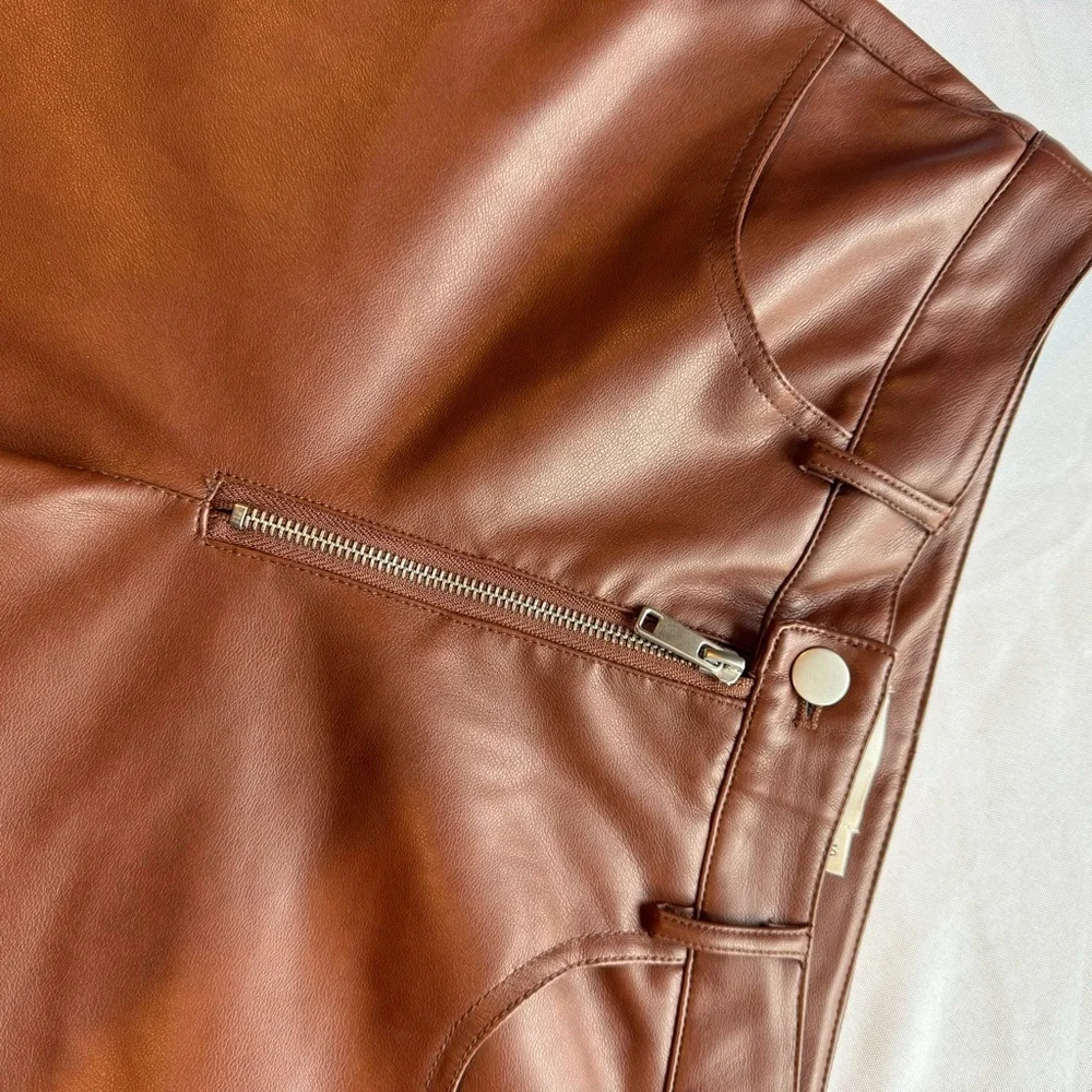 Anthropologie Avec Les Filles Faux Leather Kick-Flare Pants - Picture 7 of 12
